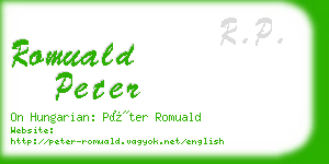 romuald peter business card